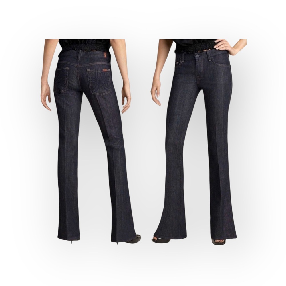HTF: 7 Mankind® ㋛ Swirl Embroidered Crystal A Pocket Bootcut Denim Jeans ㋛ 29 30 - Picture 15 of 16